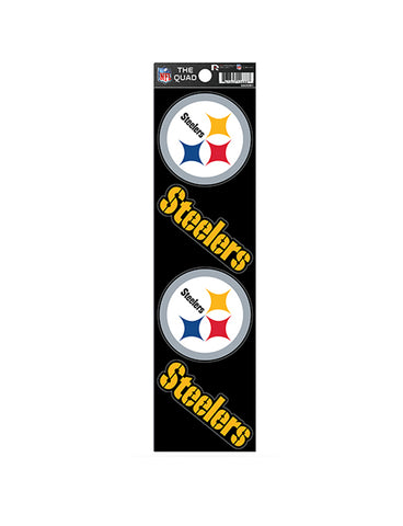 Pittsburgh Steelers The Quad 4-Pack Decal - THE 4TH QUARTER