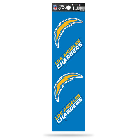 Los Angeles Chargers The Quad 4-Pack Decal - THE 4TH QUARTER
