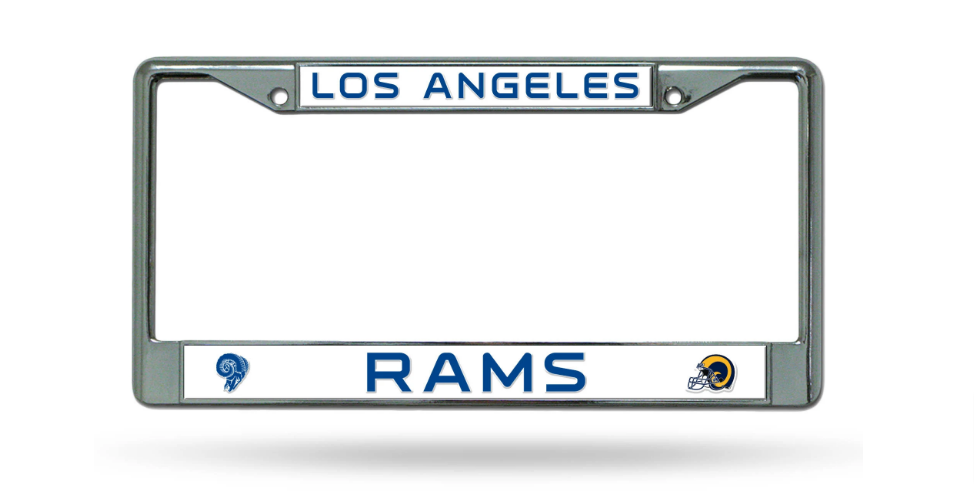 Los Angeles Rams Chrome License Plate Frame - THE 4TH QUARTER