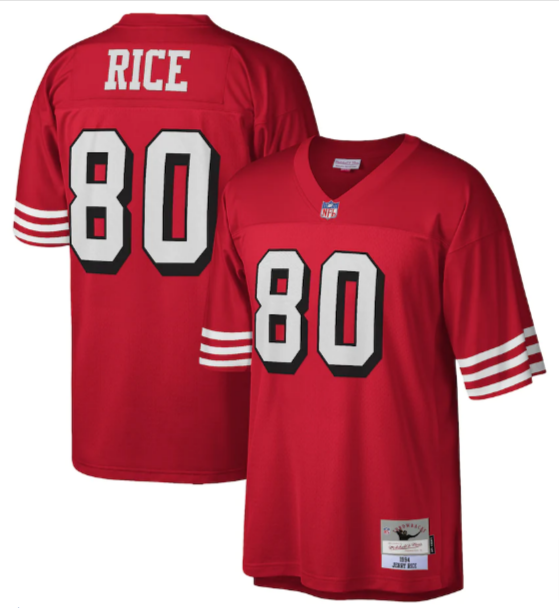 San Francisco 49ers Men's Jersey Mitchell & Ness #80 Jerry Rice
