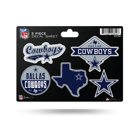 Dallas Cowboys Decal 5 Piece Sticker Sheet