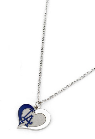 Los Angeles Dodgers Pendant Heart Swirl Logo