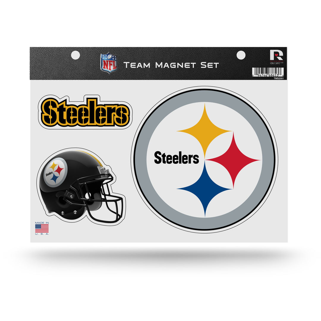 Pittsburgh Steelers 3 Piece Team Magnet Set - THE 4TH QUARTER