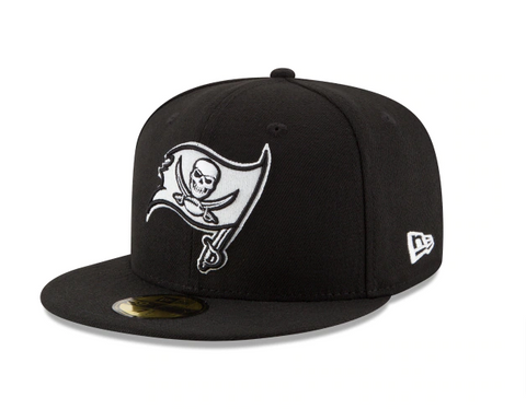 Tampa Bay Buccaneers New Era 59FIFTY B-Dub Black White Hat Cap