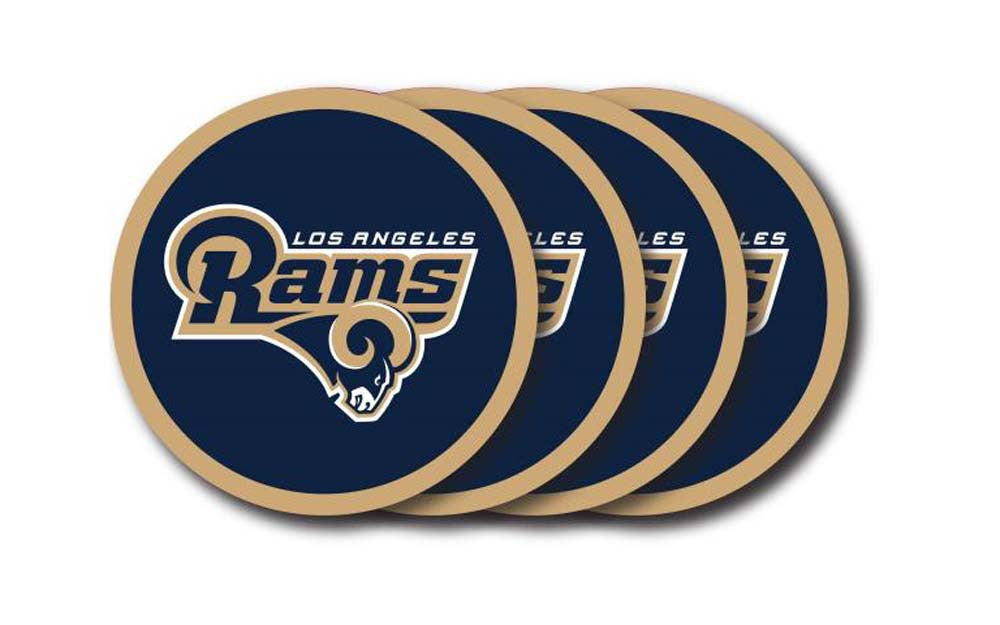 Los Angeles Rams 4 Piece Vinyl Coasters Set | THE 4TH QUARTER