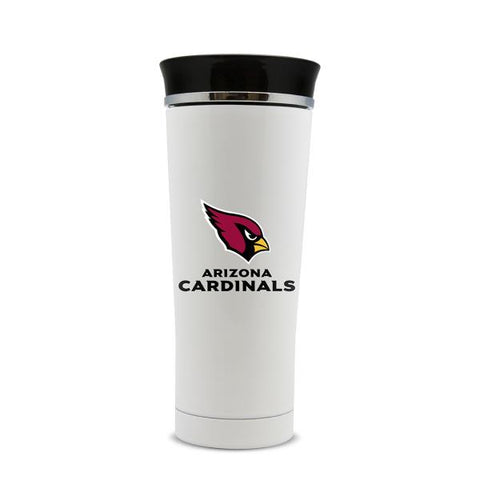 Arizona Cardinals 18oz Stainless Steel Free Flow Tumbler Travel Mug Cup White