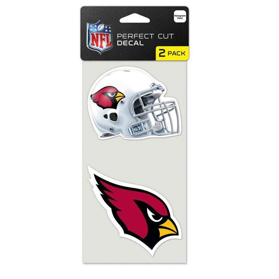 Arizona Cardinals 4x4 Perfect Cut Decal 2 Pack - THE 4TH QUARTER