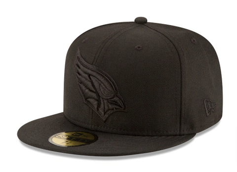 Arizona Cardinals Fitted New Era 59Fifty Black on Black Cap Hat Black