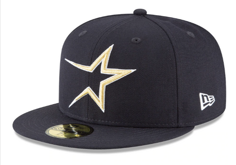 Houston Astros Fitted New Era 59Fifty Wool Cooperstown Navy Hat Cap