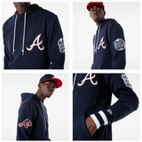 Atlanta Braves Mens Sweatshirt New Era Elite Hoodie Navy
