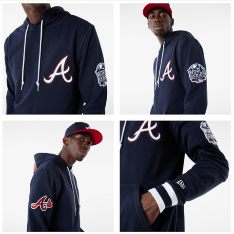 Atlanta Braves Mens Sweatshirt New Era Elite Hoodie Navy – THE 4TH QUARTER