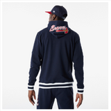 Atlanta Braves Mens Sweatshirt New Era Elite Hoodie Navy