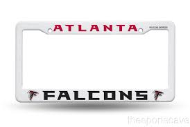 Atlanta Falcons White Plastic License Plate Frame