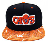 Cleveland Cavaliers Snapback Mitchell & Ness Team Color Stroke Cap Black Orange - THE 4TH QUARTER