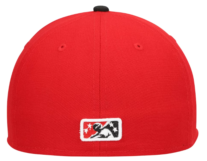 Birmingham Barons Fitted New Era 59Fifty Alternate Red Black Hat Cap Black UV - THE 4TH QUARTER