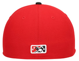 Birmingham Barons Fitted New Era 59Fifty Alternate Red Black Hat Cap Black UV