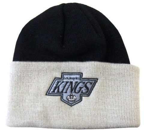 Los Angeles Kings Beanie Embroidered Fold Cap Black Grey