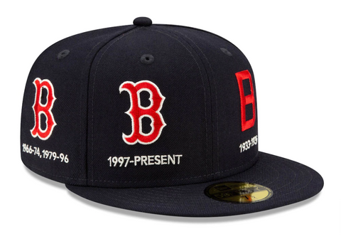 Boston Red Sox Fitted New Era 59Fifty Logo Evolution Cap Hat Blue