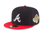 Atlanta Braves Fitted New Era 59FIFTY Wool Cooperstown 1995 World Series Cap Hat Grey UV