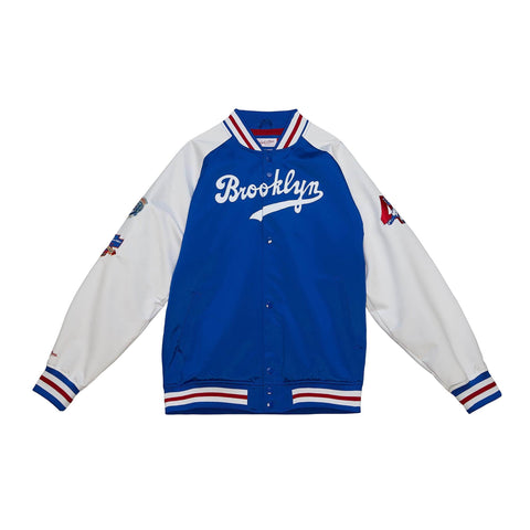 Brooklyn Dodgers Mens Mitchell & Ness Legends Jackie Jacket Blue White