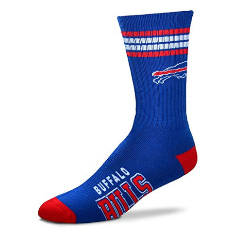 Buffalo Bills Socks 4-Stripe Long Deuce Team Color Performance Blue