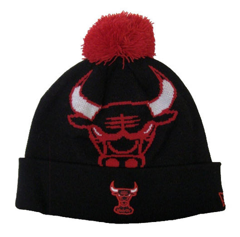Chicago Bulls New Era Biggie Embroidered Beanie Fold Cap Black