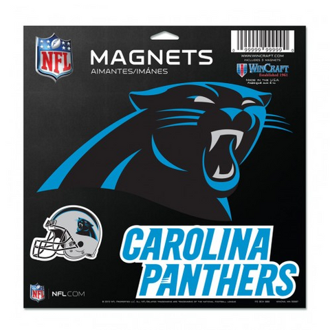 Carolina Panthers Vinyl Magnet 3 Piece Set