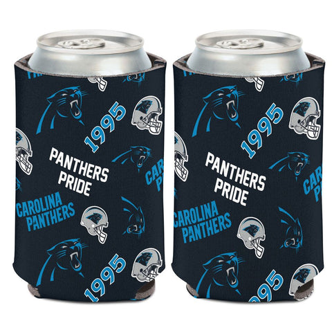 Carolina Panthers 12oz Scatterprint Can Cooler Kaddy Holder