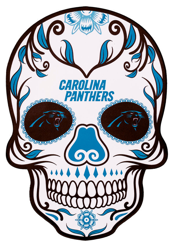 Carolina Panthers Decal Skull Logo 7X5  Sticker - THE 4TH QUARTER