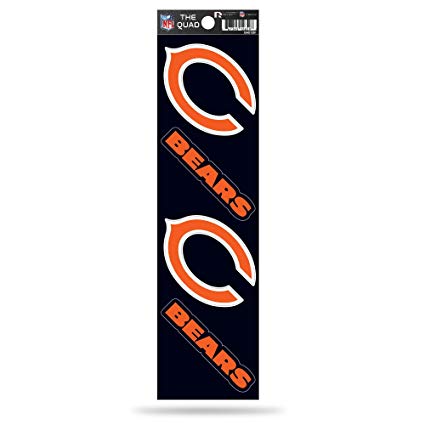 Chicago Bears The Quad 4-Pack Decal - THE 4TH QUARTER