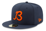 Chicago Bears Fitted New Era 59FIFTY B Logo Cap Hat Navy