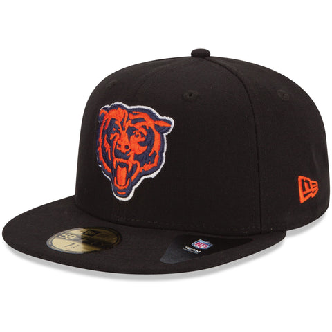 Chicago Bears Fitted New Era 59FIFTY Logo Black Cap Hat