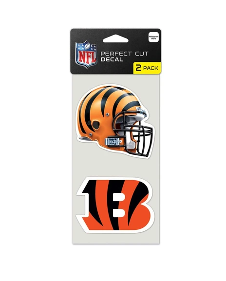Cincinnati Bengals 4x4 Perfect Cut Decal 2 Pack - THE 4TH QUARTER