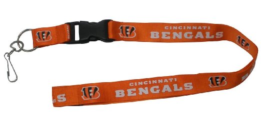 Cincinnati Bengals Keychain Long Lanyard Orange - THE 4TH QUARTER