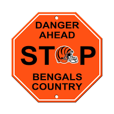 Cincinnati Bengals Bar Home Decor Plastic Stop Sign - THE 4TH QUARTER