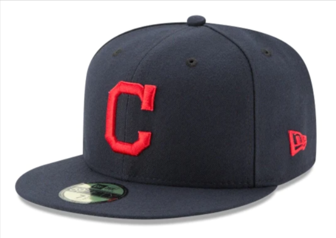 Cleveland Indians Fitted New Era 59FIFTY Navy Red C Logo Cap Hat - THE 4TH QUARTER