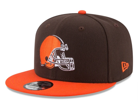 Cleveland Browns Snapback New Era 9Fifty Basic Brown Orange Adjustable Hat