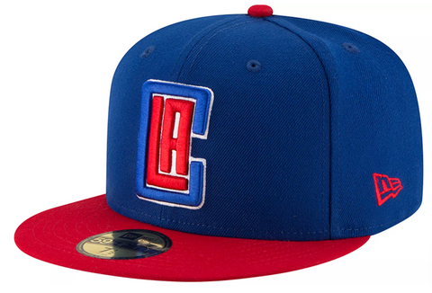 Los Angeles Clippers Fitted 59Fifty New Era Cap Hat 2 Tone Blue Red