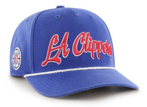 Los Angeles Clippers Snapback Adjustable '47 Brand MVP Overhand Script Cap Hat Blue