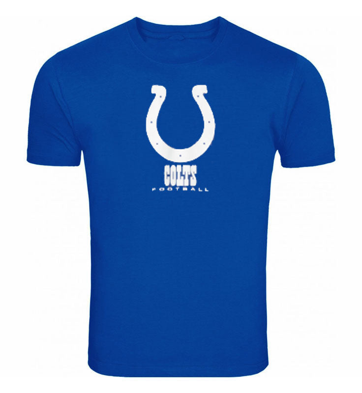 Indianapolis Colts Mens T-Shirt Majestic NL Logo Blue - THE 4TH QUARTER
