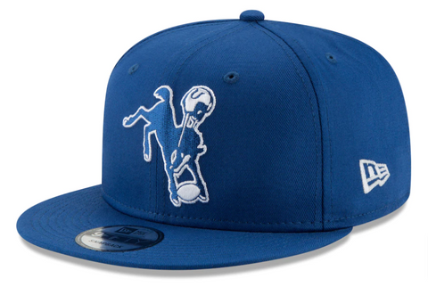 Indianapolis Colts Snapback New Era 9FIFTY Throwback Logo Blue Hat Cap