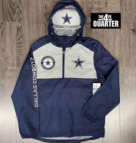 Dallas Cowboys Mens Jacket GIII Established Quarter Zip Windbreaker