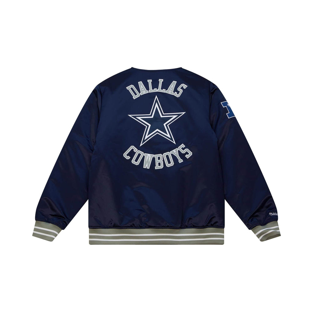 Dallas Cowboys Mens Jacket Mitchell & Ness Heavyweight Satin