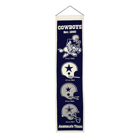 Dallas Cowboys Heritage Evolution Wool Banner