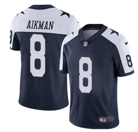 Dallas Cowboys Mens Jersey Nike Stitched Vapor Untouchable Limited Aikman #8 Alternate 2Tone
