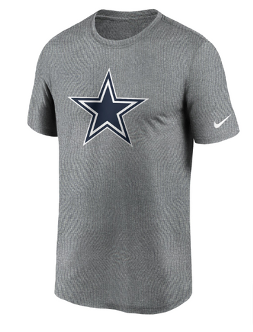 Dallas Cowboys Mens T-Shirt Nike Logo Legend Performance Tee Heathered Gray