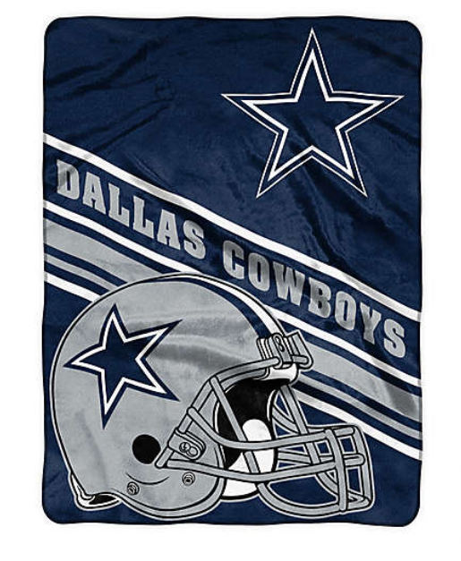 Dallas Cowboys Blanket 60" x 80" Slant Raschel Throw - THE 4TH QUARTER