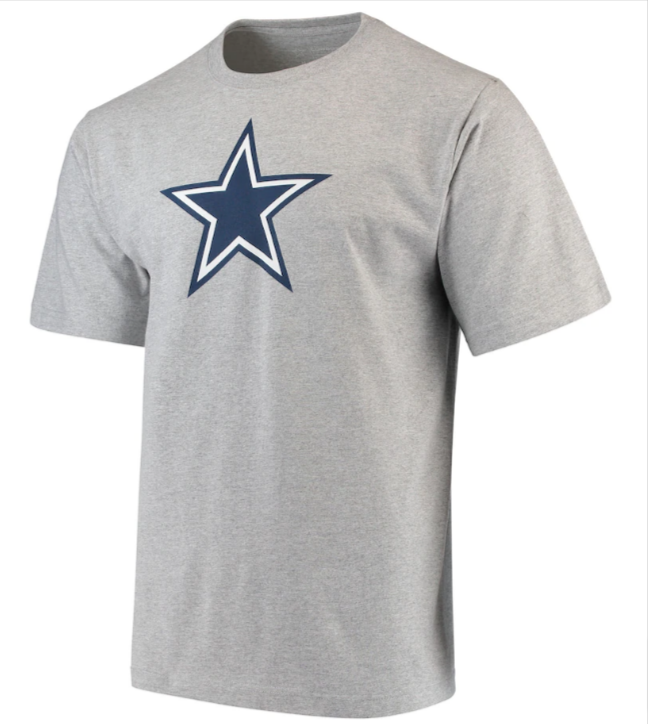 Dallas Cowboys Mens Logo Premier T-Shirt Grey - THE 4TH QUARTER