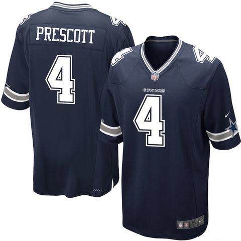 Dallas Cowboys Youth Nike #4 Prescott Navy Game Jersey