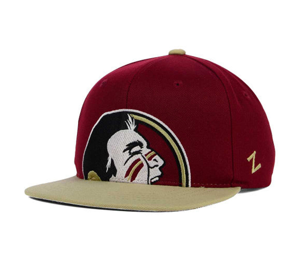 Florida State Seminoles Snapback Zephyr Youth Peek Cap Hat Burgundy Gold - THE 4TH QUARTER